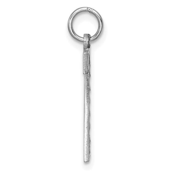 14k White Gold, Varsity Collection, Large D/C Pendant, Number 7 - Picture 2 of 5